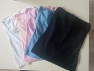 Up2Fashion biała koszulka t-shirt bez naramek bawełna r 38