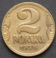 Jugosławia 2 dinary 1938 - korona