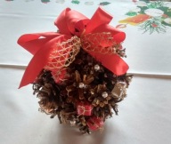 Kula ozdobna bombka z szyszek szyszki śr. 19cm