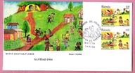 Kolumbia 1984, FDC Chistmas, rysunki dzieci