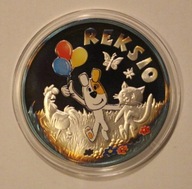 REKSIO 1 $ DOLAR NIUE 2011 - 4 z SERII BOHATEROWIE KRESKÓWEK, CERTYFIKAT