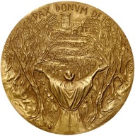 Efektowny medal papieski -Jan Paweł II -1986-wykonany ze złota próby .917.