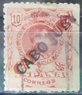 Cabo Juby kolonia hiszpańska stary znaczek z nadrukiem (9/61