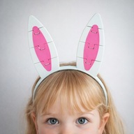 Wielkanocne uszy królika wersja dla dziewczynki