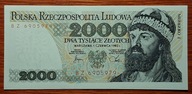 PRL 2000 zł 1982 BZ 6905979 Stan unc