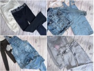 r.128-134 MEGA PAKA 56szt ZESTAW UBRANEK dla córci dziewczynki PEREŁKI