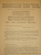 BIULETYN INFORMACYJNY nr 30 + KOMUNIKAT nr 30, KSS KOR 1979