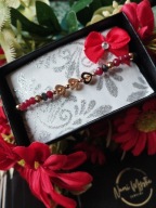 Bransoletka Trzy serduszka Hematyt Walentynki Dzień Kobiet Prezent