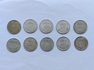 200 zł XXX lat PRL z 1974 roku "mapka" zestaw 10 sztuk SREBRO