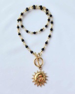 Naszyjnik- Czarny Turmalin i Cytryn- Toogle