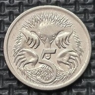 *AUSTRALIA [1917]*5 centów 1998 *Elżbieta II, Zwierzęta Mrówkojad kolczasty