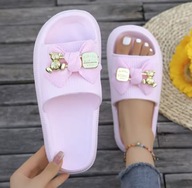 Klapki Damskie Beżowe Bardzo LEKKIE Wysoka Podeszwa Odkryte Modne 38/39