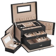 Szkatułka Songmics JBC121B 17x26x18 cm czarna