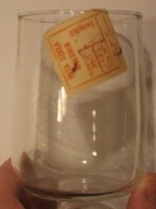 WOŁOMIN - SZKLANKA PRL - HUTA SZKŁA WOŁOMIN, NOWA - ORYGINALNA METKA