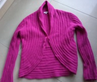 MARCO PECCI sweter amarant fuksja 40% angora wełna