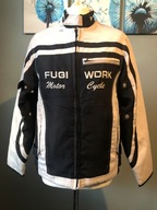 Kurtka JESIENNA ciepła czarno beżowa