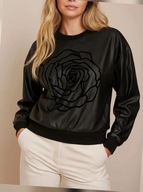 Czarna bluza bluzka z połyskiem roz.M/L