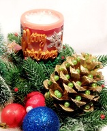 Stroik Boże Narodzenie Świeca sojowa Dekoracja Prezent domek