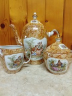 Zestaw kawowy na 6 osób porcelana Włocławek PRL VINTAGE