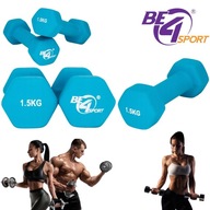 Zestaw Hantli Ciężarki Hantle Neoprenowe Żeliwne Be4Sport 2x 1,5 kg 2 szt.
