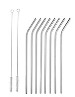 Słomki stal nierdzewna 8szt