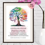 Pamiątka do druku na Dzień Nauczyciela Zakończenie Roku z imionami plakat