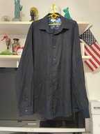 KOSZULA NEXT DUŻA 3XL CZERŃ SUBTELNE RÓŻE FIOLET