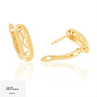 Eap21914 Kolczyki złocone angielskie ażurkowe