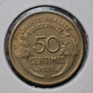 *FRANCJA [0123]*50 centymów 50 CENTIMES 1938 Trzecia Republika, Marianna