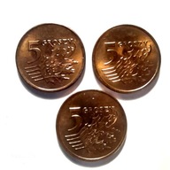 5 groszy 1990, 1991, 1992 rok mennicze .