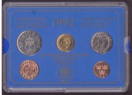 Szwecja - 1992 rok - zestaw rocznikowy - 4 monety + żeton - mennicze