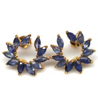 KOLCZYKI Z NATURALNYMI SZAFIRAMI