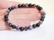 Naturalny CZAROIT Kule kulki gładkie kulka gładka bransoletka