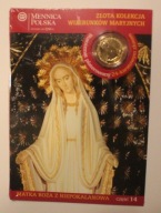 NIEPOKALANÓW - MATKA BOŻA Z NIEPOKALANOWA, NUMIZMAT ZŁOCONY, MODLITWA