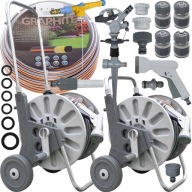 WĄŻ OGRODOWY NA WÓZKU BEST ALU 4 WARSTWOWY CIŚNIENIOWY 1/2 50M PISTOLET