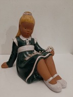 VINTAGE FIGURKA CERAMICZNA DO GABLOTY DZIEWCZYNKA Jullian Jullar DEKORACYJN
