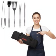 ZESTAW AKCESORIÓW NARZĘDZI SZTUĆCÓW PRZYBORÓW SZCZYPCE AKCESORIA DO GRILLA