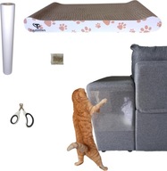 Drapak dla kota z obcinaczką do paznokci mata ochronna na meble 30cmx3m