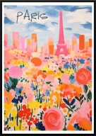 A2 KOLOROWY PIĘKNY PLAKAT PARYŻ PARIS FRANCJA WIEŻA EIFFLA