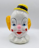 STARY porcelanowy Klaun głowa KLAUNA skarbonka 14c
