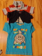 Śliczne bluzki,t- shirt zestaw 3 szt r 104 /110 cm
