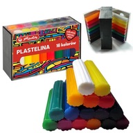Plastelina szkolna 16 kolorów w pudełku plastikowym, kaseta