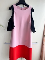 36 S Zara nowa z metką sukienka odkryte ramiona hiszpanka różowo czerwona