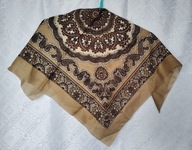 CHUSTKA, CHUSTA, APASZKA BEŻOWA 68 X 68cm