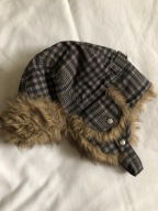 H&M CIEPŁA CZAPKA PILOTKA FUTERKO 134/146