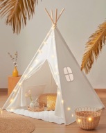 Tiny Land TIPI Namiot 165 cm + łańcuch świetlny + materac