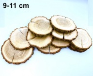 Krążki drewniane dębowe plastry drewna plasterki DĄB 9-11/1 cm suchy x10