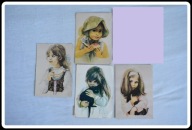 Pocztówki PRL postacie dzieci Muszyńska - Zamorska