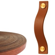 UCHWYT UCHWYTY SKÓRZANY SKÓRZANE MEBLOWE RĄCZKA 2,5CM SZEROKI LEATHER 65MM