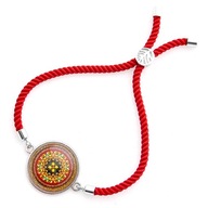 Bransoletka Mocy czerwony sznurek orient indyjska mandala Siły amulet życie